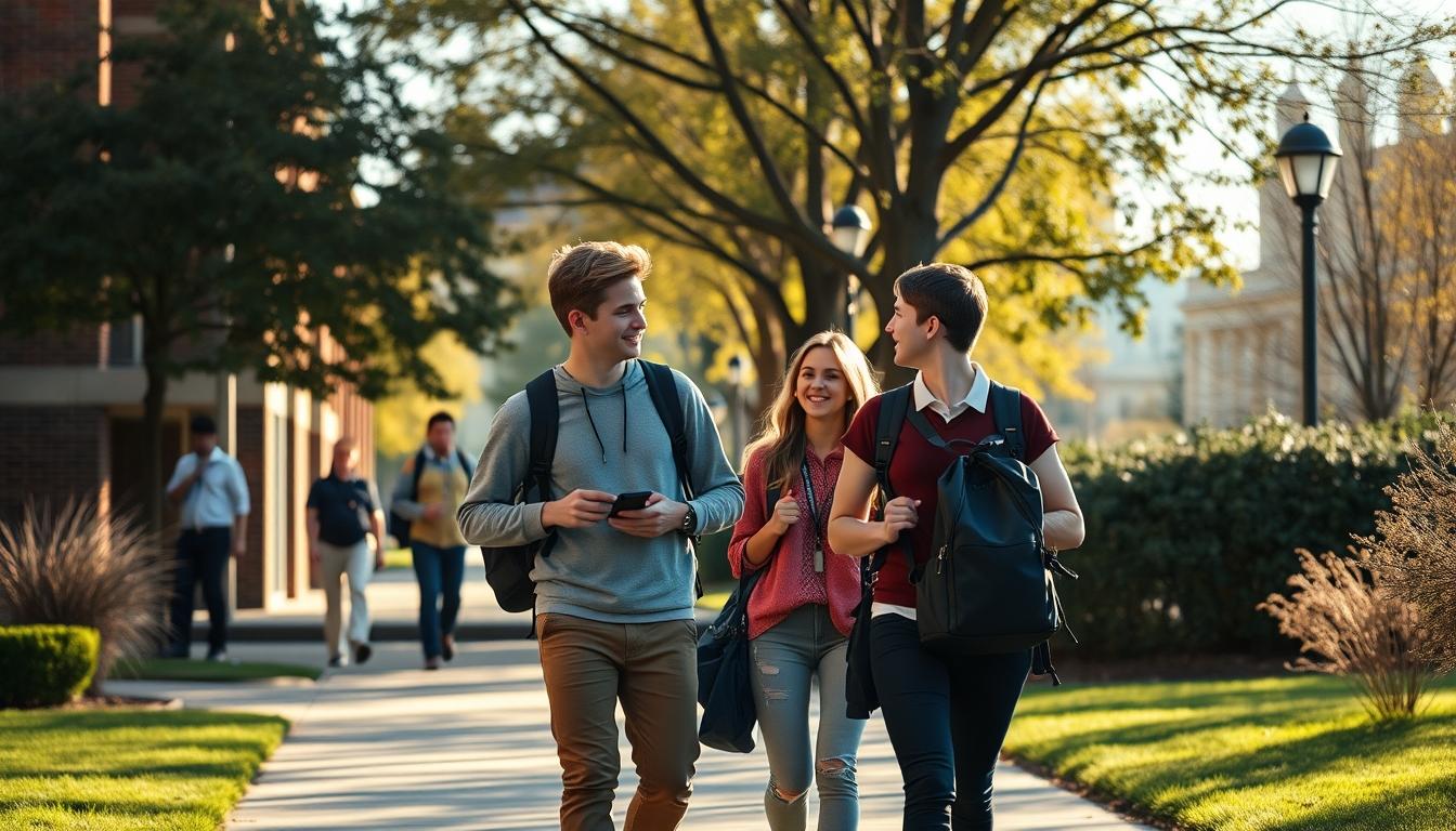 Student using learning strategies while studying